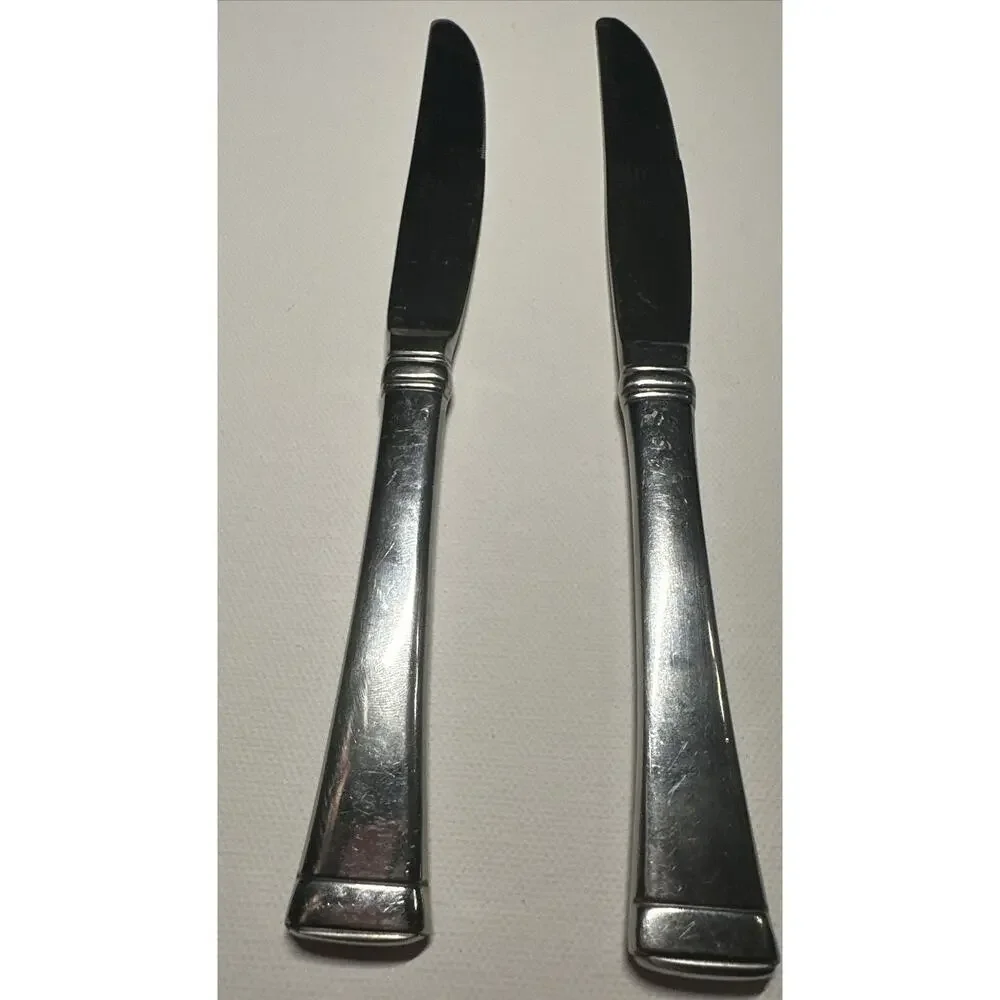 Mikasa HARMONY Glossy Set of 2 Dinner Knives 18/10 Stainless Flatware. Preowned